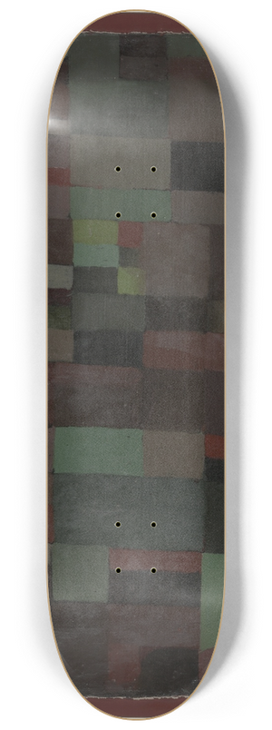 Paul Klee - Red,Green Architecture (yellow,violetgradation) 8.25 inch art skate deck