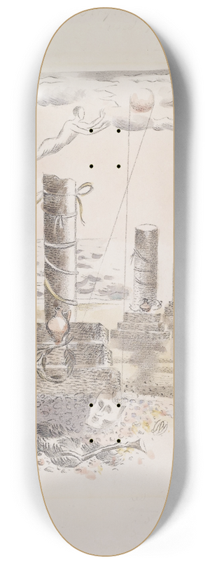 Paul Nash - Design for Urne Buriall  Sorrow 8.25 inch art skate deck