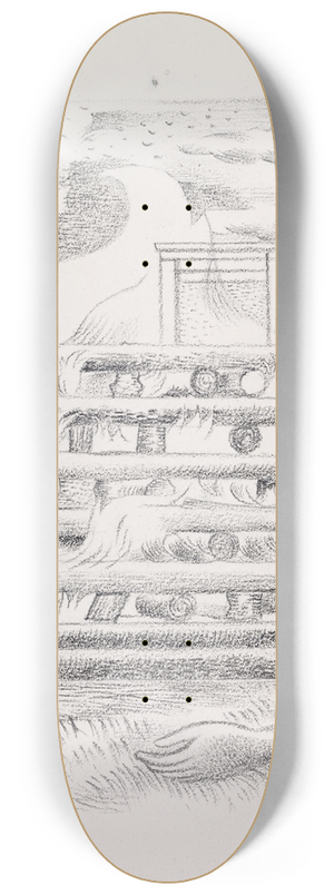 Paul Nash - Funeral Pyre 8.25 inch art skate deck