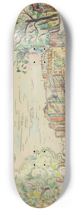 Paul Signac - Paris, Le Pont Louis Philippe 8.25 inch art skate deck