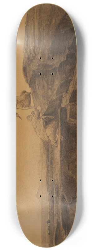 Johann Wilhelm Schirmer - Die Rettung der Hagar (1. Mose 21, 17) 8.25 inch art skate deck