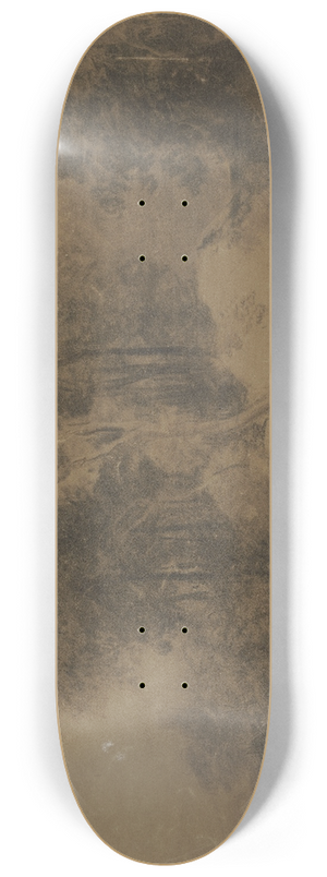 Johann Wilhelm Schirmer - Ein Waldweg, ein Wanderer wird von zwei Mannen angefallen 8.25 inch art skate deck