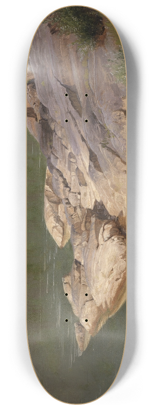 Johann Wilhelm Schirmer - Felsiges Flussgestade 8.25 inch art skate deck