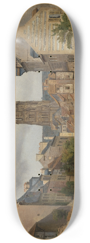 Johann Wilhelm Schirmer - Harfleur bei Le Havre (Blick auf Saint Martin) 8.25 inch art skate deck