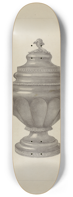 Paul Ward - Silver Teapot 8.25 inch art skate deck