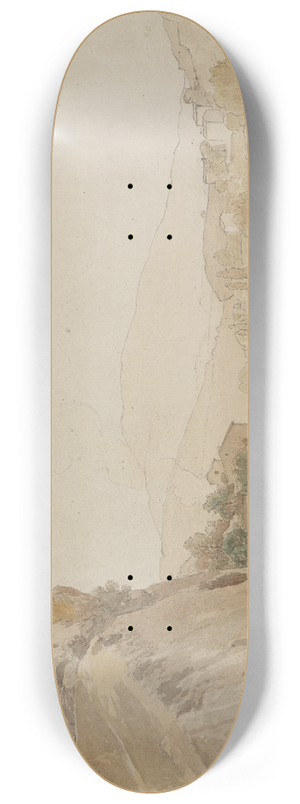Johann Wilhelm Schirmer - Landschaft bei Vaison in Sdfrankreich 8.25 inch art skate deck