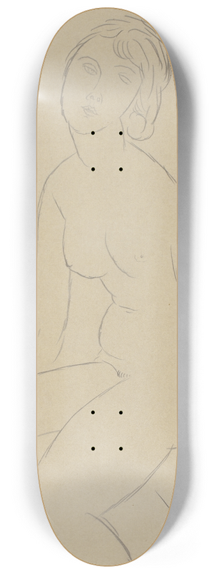 Amedeo Modigliani - Seated Nude 8.25 inch art skate deck