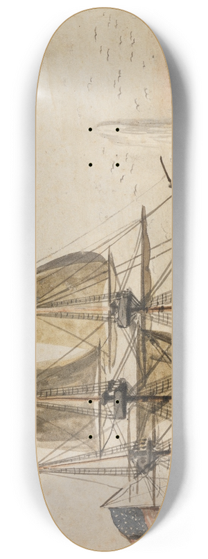 Pavel Petrovich Svinin - Replenishing the Ships Larder with Codfish off the Newfoundland Coast 8.25 inch art skate deck