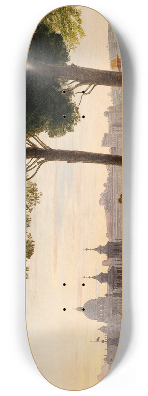 P. C. Skovgaard - View from Monte Pincio Hill in Rome 8.25 inch art skate deck