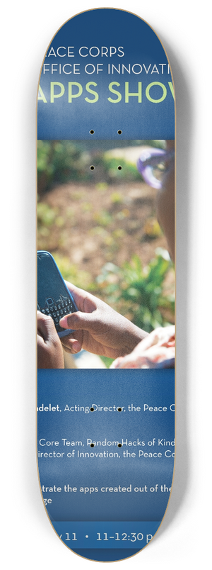 Peace Corps - Apps Showcase 8.25 inch art skate deck
