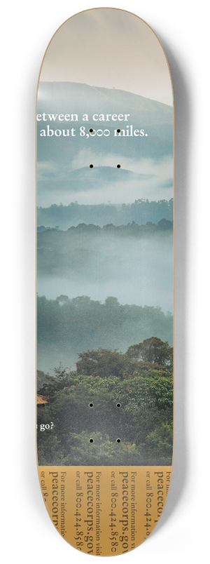 Peace Corps - College Poster 8.25 inch art skate deck