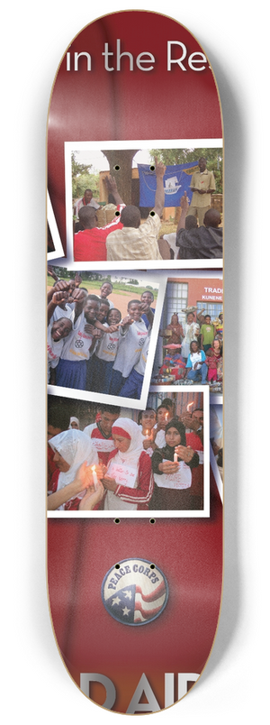 Peace Corps - World Aids Day 2008-1 8.25 inch art skate deck
