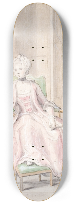 Peder Als - Dronning Caroline Mathilde med kronprins Frederik. 8.25 inch art skate deck