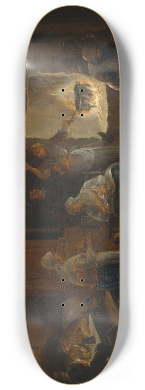 Pehr Hrberg - Inside a Peasants Cottage in Smland 8.25 inch art skate deck
