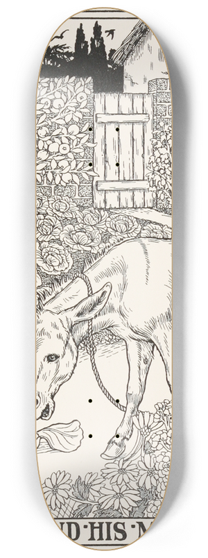 Percy J. Billinghurst - The Ass and his Masters 8.25 inch art skate deck