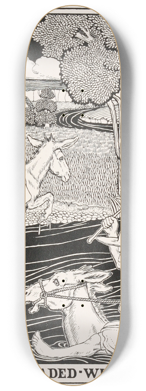 Percy J. Billinghurst - The Ass Loaded with Sponges 8.25 inch art skate deck