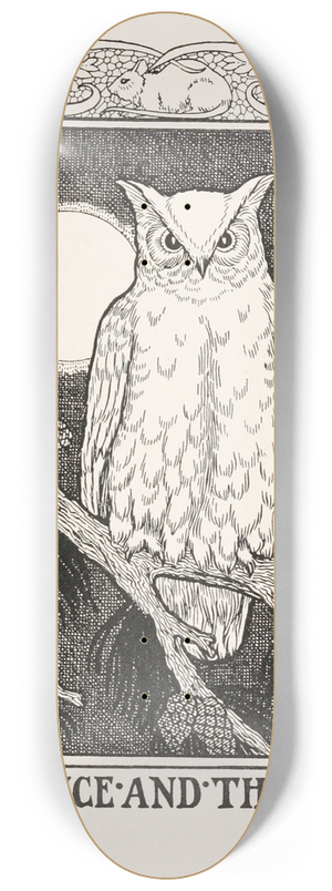Percy J. Billinghurst - The Mice and the Owl 8.25 inch art skate deck