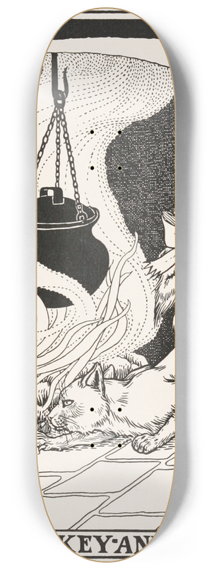 Percy J. Billinghurst - The Monkey and the Cat 8.25 inch art skate deck