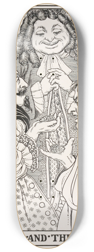 Percy J. Billinghurst - The Oyster and the Litigants 8.25 inch art skate deck