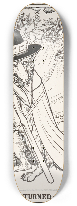 Percy J. Billinghurst - The Wolf turned Shepherd 8.25 inch art skate deck