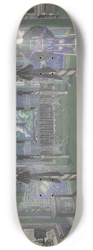 Perkins Harnly - Funeral Parlor, 1895-1920 8.25 inch art skate deck