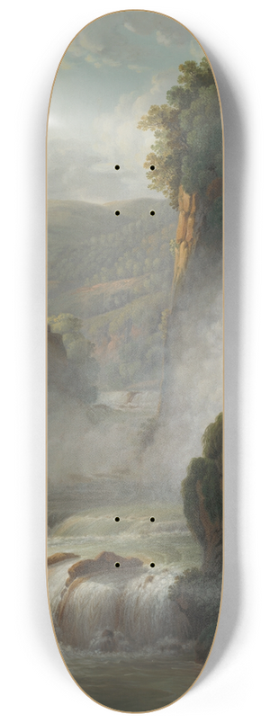 Peter Birmann - Waterfall near Tivoli 8.25 inch art skate deck