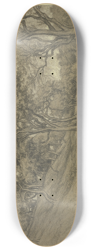 Peter Burnitz - Garden with fruit trees 8.25 inch art skate deck