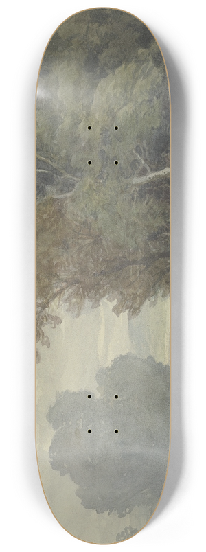 Peter Burnitz - Jger in einem Kahn an waldigem Ufer 8.25 inch art skate deck