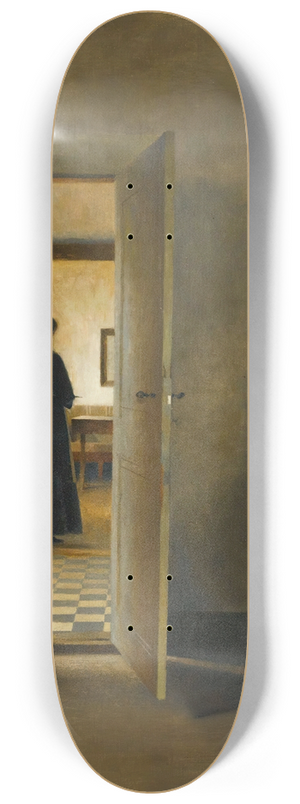 Peter Ilsted - Interior With White Chair 8.25 inch art skate deck
