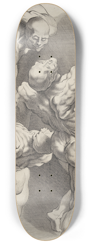 Peter Paul Rubens - Study of Three Naked Men 8.25 inch art skate deck