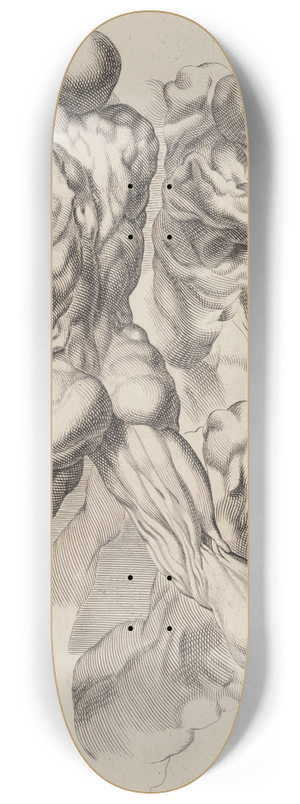 Peter Paul Rubens - Study of Two Naked Men 8.25 inch art skate deck