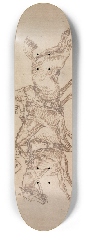 Peter Tillemans - Racing; a Match in Progress 8.25 inch art skate deck