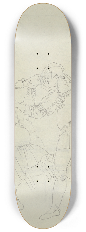 Peter von Cornelius - Auerbachs Keller zu Leipzig; Zwei Zecher 8.25 inch art skate deck
