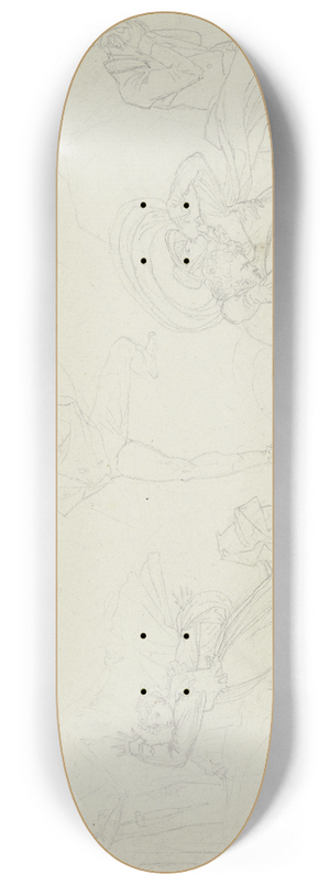 Peter von Cornelius - Der Rckzug vom Feldberg oder Die berschreitung des Baches (Taunusreise) 8.25 inch art skate deck