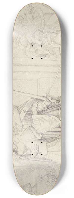 Peter von Cornelius - Siegfrieds Abschied von Kriemhilde 8.25 inch art skate deck