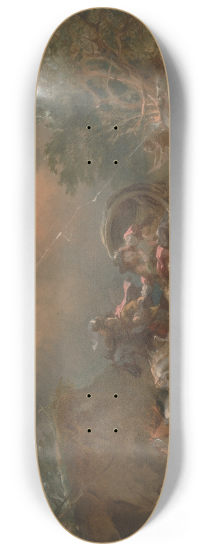 Philip James de Loutherbourg - Coach in a Thunderstorm 8.25 inch art skate deck