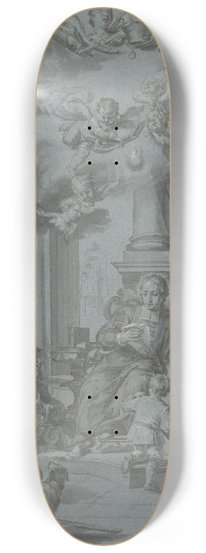 Johann Wolfgang Baumgartner - Der Heilige Borromus verteilt Almosen 8.25 inch art skate deck