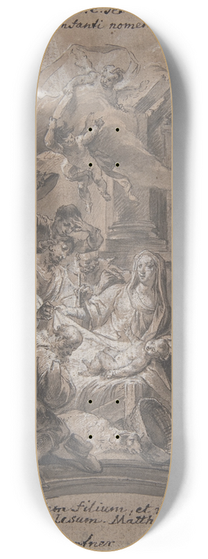 Johann Wolfgang Baumgartner - Nativity 8.25 inch art skate deck Johann Wolfgang Baumgartner - Nativity 8.25 inch art skate deck