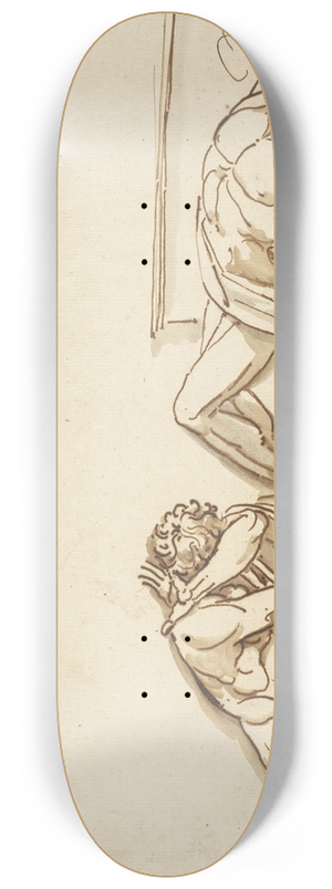 Philippe-Auguste Hennequin - Achilles and Patroclus 8.25 inch art skate deck