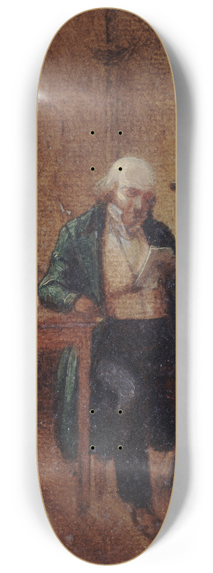 Philippe-Auguste Jeanron - Portrait de Pierre-Jean Branger (1780-1857), dans sa cellule de Sainte-Plagie 8.25 inch art skate deck