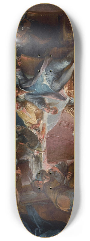 Johann Wolfgang Baumgartner - The Prodigal Son Wasting his Inheritance 8.25 inch art skate deck Johann Wolfgang Baumgartner - The Prodigal Son Wasting his Inheritance 8.25 inch art skate deck
