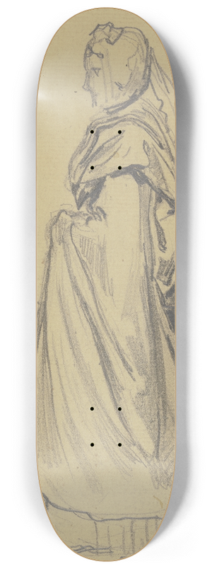 Philipp Rumpf - Stehende Frau, von der Seite gesehen 8.25 inch art skate deck