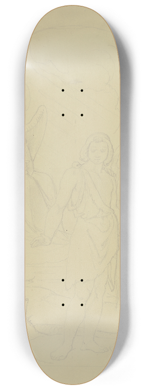 Philipp Veit - Vertreibung Adams und Evas aus dem Paradies 8.25 inch art skate deck
