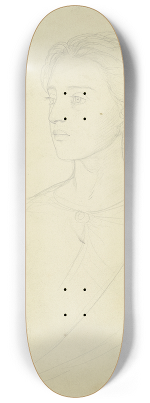 Philipp Winterwerb - Brustbild eines jungen Mdchens, nach links blickend 8.25 inch art skate deck