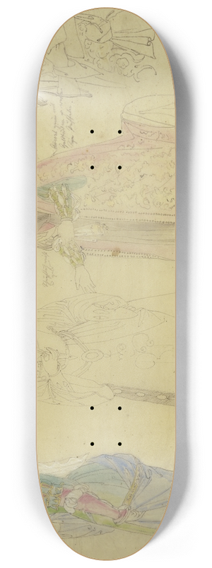 Philipp Winterwerb - Medieval figures 8.25 inch art skate deck