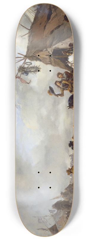 Philips Wouwerman - A Camp Scene 8.25 inch art skate deck
