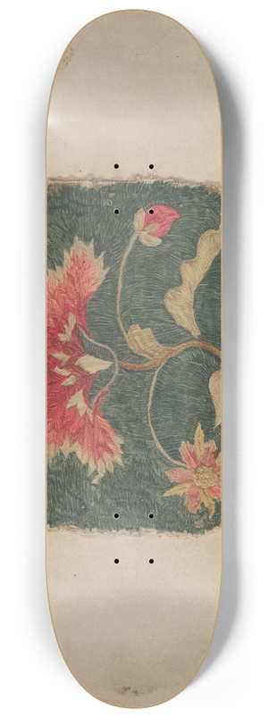 Phyllis Dorr - Piece of Crewel Embroidery 8.25 inch art skate deck