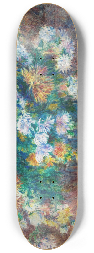 Pierre-Auguste Renoir - Chrysanthemums 8.25 inch art skate deck