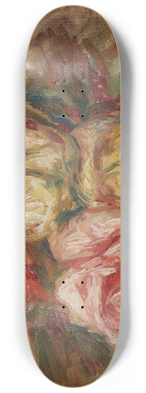 Pierre-Auguste Renoir - Roses 8.25 inch art skate deck