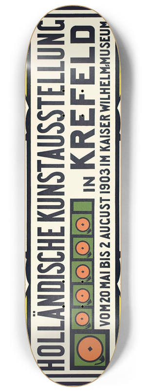 Johan Thorn Prikker - HOLLNDISCHE KUNSTAUSSTELLUNG IN KREFELD 8.25 inch art skate deck Johan Thorn Prikker - HOLLNDISCHE KUNSTAUSSTELLUNG IN KREFELD 8.25 inch art skate deck